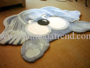 bebek odası için köpekli halı