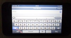İphone 5 mesaj yazarken sürekli büyük harf kullanmak
