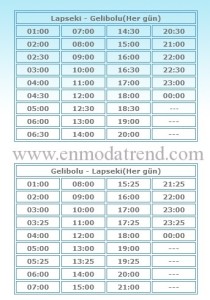 Ucuz mobilya satan yerler 25 Gelibolu Lapseki feribot fiyat ve saatleri