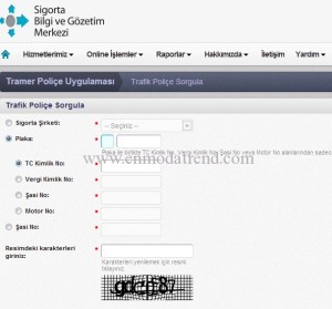 Tramer sorgulama zorunlu trafik sigortası sorgula