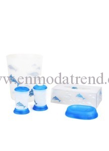 kanca banyo dekorasyonu 5li Banyo Set Yunus Seri 2li