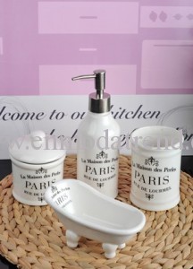 la vita boune paris Porselen 4 Parça Banyo Takımı