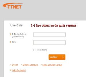 ttnet hesap ve hizmet numarası öğrenme 1