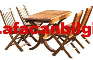 Ucuz mobilya satan yerler 14 Teak (Tik) ağacından yağmura suya dayanıklı katlanır masa sandalye ikinci el
